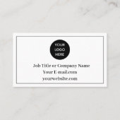 白黒モダンロゴビジネス報酬パンチ ロイヤリティカード (裏面)