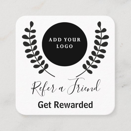 白黒モダンロゴプロフェッショナル 紹介カード (正面)