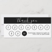 白黒モダンロゴ10ロイヤリティカード (裏面)