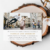 白黒モダンワンフォトズ結婚ズ 招待状