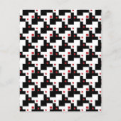 白黒モダンヴィンテージキルトスクラップブック紙 (正面)