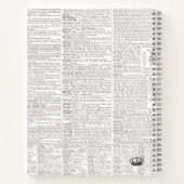 白黒モダンヴィンテージクイーンビー🐝 ノートブック (裏面)