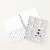 白黒モダンヴィンテージクイーンビー🐝 ノートブック (内部)