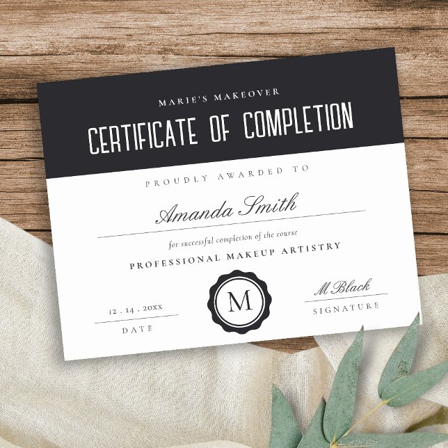 白黒モダン修了証裁定 (クリエイターアップロード済み)