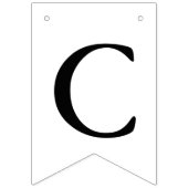 白黒モダン写真の卒業式のバンティングバナー バンティングフラッグ (第2の旗)