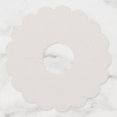 白黒モダン写真の結婚ワインチャーム ワイングラスタグ (裏面)