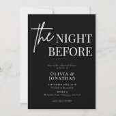 白黒モダン写真リハーサルディナー 招待状 (正面)