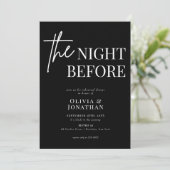 白黒モダン写真リハーサルディナー 招待状 (スタンド正面)