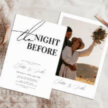 白黒モダン写真リハーサルディナー