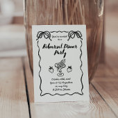 白黒モダン写真リハーサルディナー 招待状