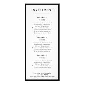 白黒モダン写真価格表 ラックカード (裏面)