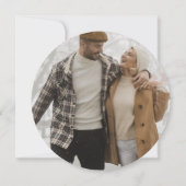 白黒モダン写真救Save The Date セーブザデート (裏面)