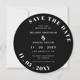 白黒モダン写真救Save The Date セーブザデート