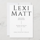 白黒モダン写真日付の保存 セーブザデート (正面)