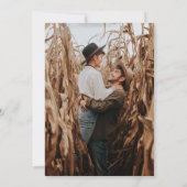 白黒モダン写真結婚の 招待状 (裏面)