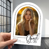 白黒モダン写真2025年の発表 招待状