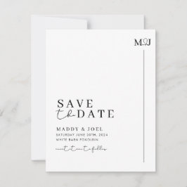 白黒モダン写真MADDYで日付を保存 セーブザデート