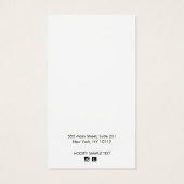 白黒モダン分岐耳飾り表示カード (裏面)