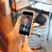 白黒モダン卒業写真テンプレート 案内状