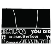 白黒モダン卒業大抱き枕 ラージペーパーバッグ (裏面)