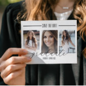 白黒モダン卒業式の日付を保存 | セーブザデート