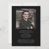 白黒モダン卒業発表 案内状 (裏面)