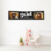 白黒モダン卒業2写真長 横断幕 (インサイチュ)