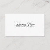 白黒モダン可愛いシルエットドッグ歩く 名刺 (裏面)