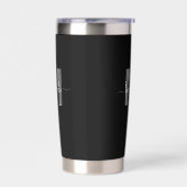 白黒モダン名モノグラム 保温保冷タンブラー (左面)
