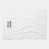 白黒モダン名前をカスタムするモノグラムシック キッチンタオル (横)