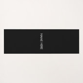 白黒モダン名前をカスタムする文字モノグラム ヨガマット (裏面(横))