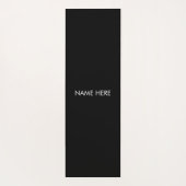 白黒モダン名前をカスタムする文字モノグラム ヨガマット (裏面)