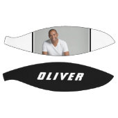 白黒モダン名前をカスタムする文字写真 バスケットボール (パネル)