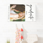 白黒モダン大学院の脚本写真 横断幕 (インサイチュ)