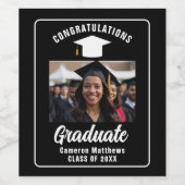 白黒モダン大学院写真修了会 ワインラベル (シングルラベル)