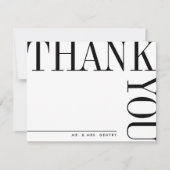 白黒モダン大文字サンキューカード サンキューカード (正面)