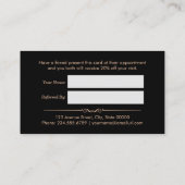 白黒モダン大理石が友人の紹介を参照 紹介カード (裏面)