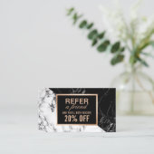 白黒モダン大理石が友人の紹介を参照 紹介カード (スタンド正面)