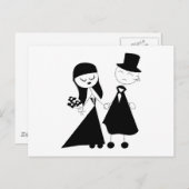 白黒モダン夫婦 ポストカード (正面/裏面)
