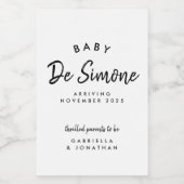 白黒モダン妊娠の発表 フードラベル (シングルラベル)