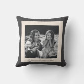 白黒モダン家族の写カスタム真 クッション (裏面)