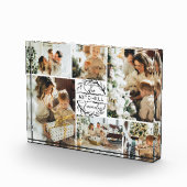 白黒モダン家族フォトコラージュ記念 フォトブロック (右)