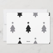 白黒モダン家族写真クリスマスカード シーズンカード (裏面)