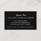 白黒モダン家清掃サービス 名刺 (裏面)