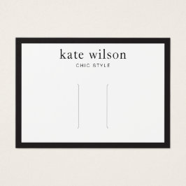 白黒モダン小ヘアクリップ表示カード