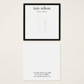 白黒モダン小ヘアクリップ表示カード (正面&裏面)