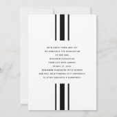 白黒モダン少年の卒業 案内状 (裏面)