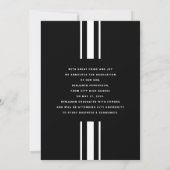 白黒モダン少年の卒業 案内状 (裏面)