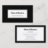 白黒モダン平野とのWebサシンプルイト 名刺 (正面/裏面)