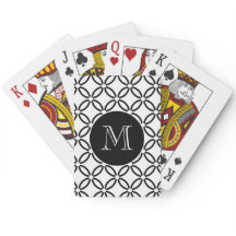 白黒モダン幾何学模様モノグラム